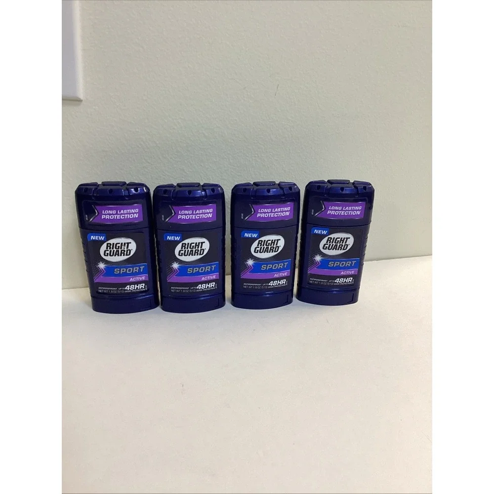 Right Guard Sport Active 48 HR Solid Anti-Perspirant Deodorant 2.6oz LOT of (4)
